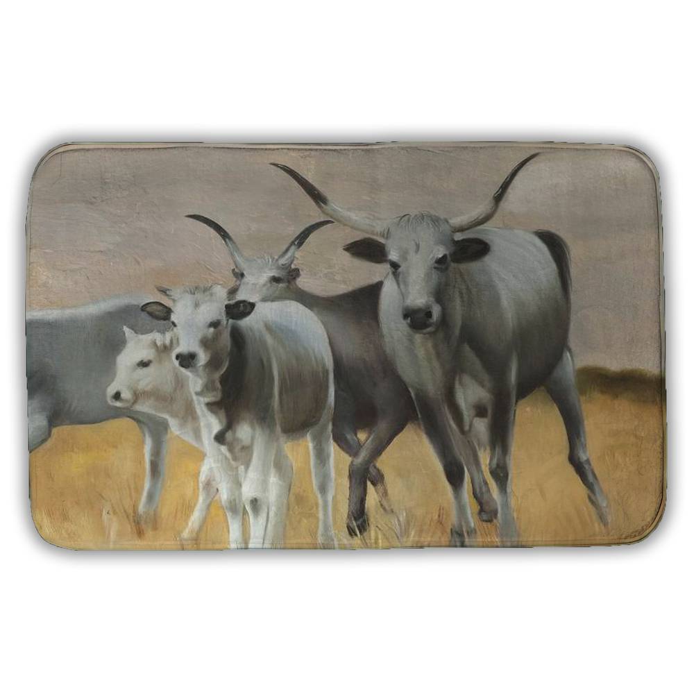 5930-2134-AN319 21 x 34 in. Nguni Breeding Rustic Livingroom Bath Mat - Home Decor