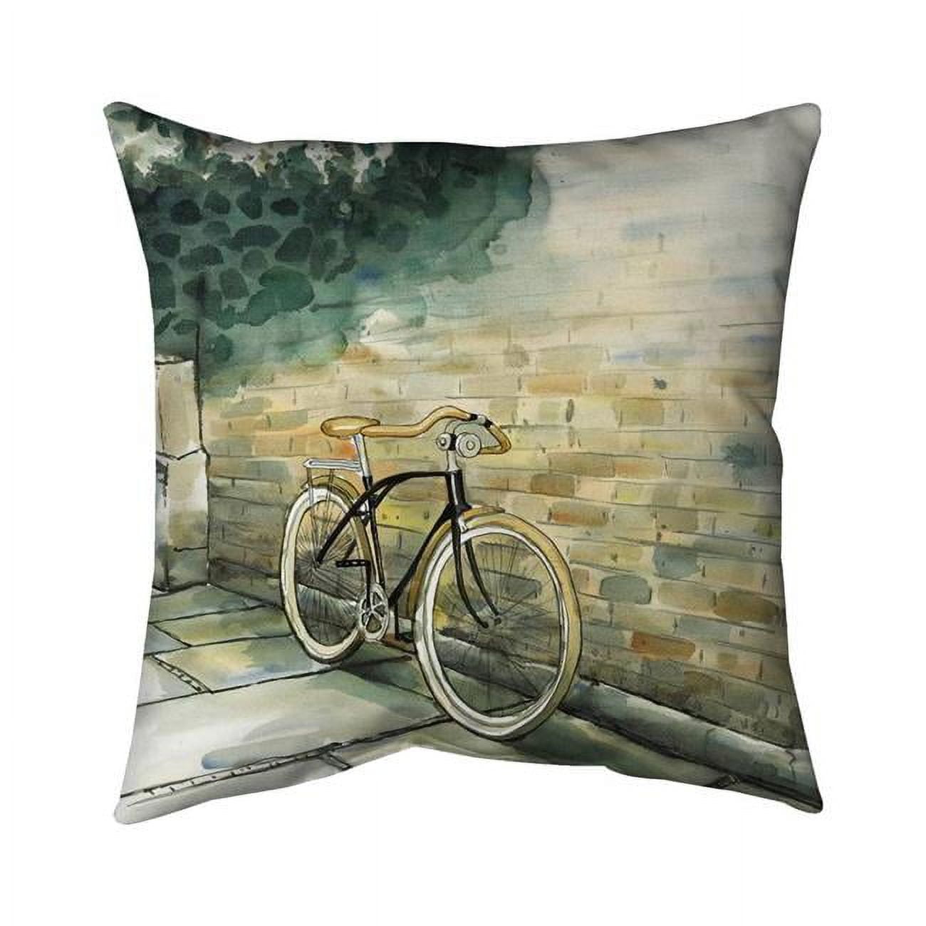 18 x 18 in. Old Urban Bicycle-Double Sided Print Indoor Pillow