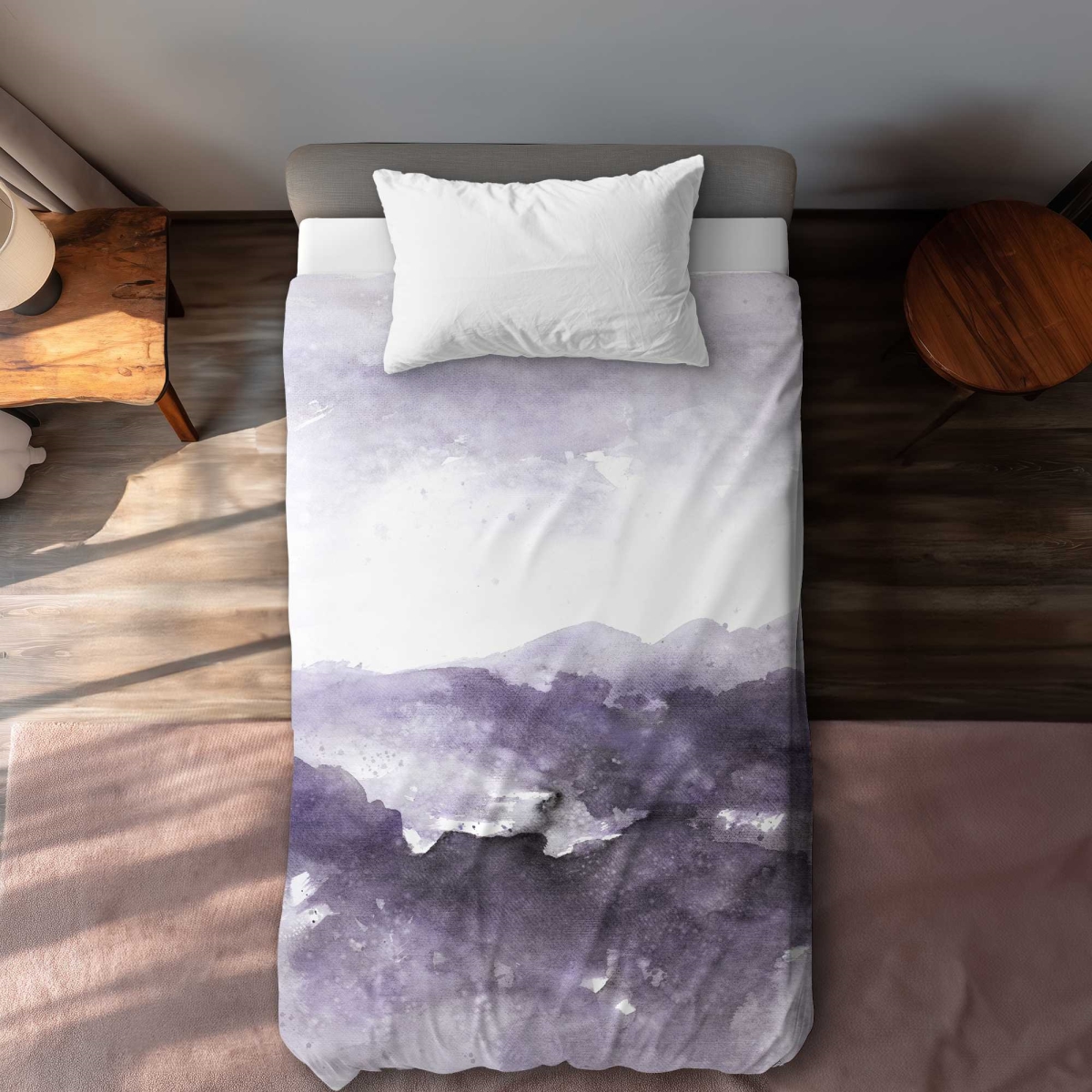C1DCTXLW14FR0E Purple Cloud - Abstract Contemporary Twin Size Extra Long Duvet Cover