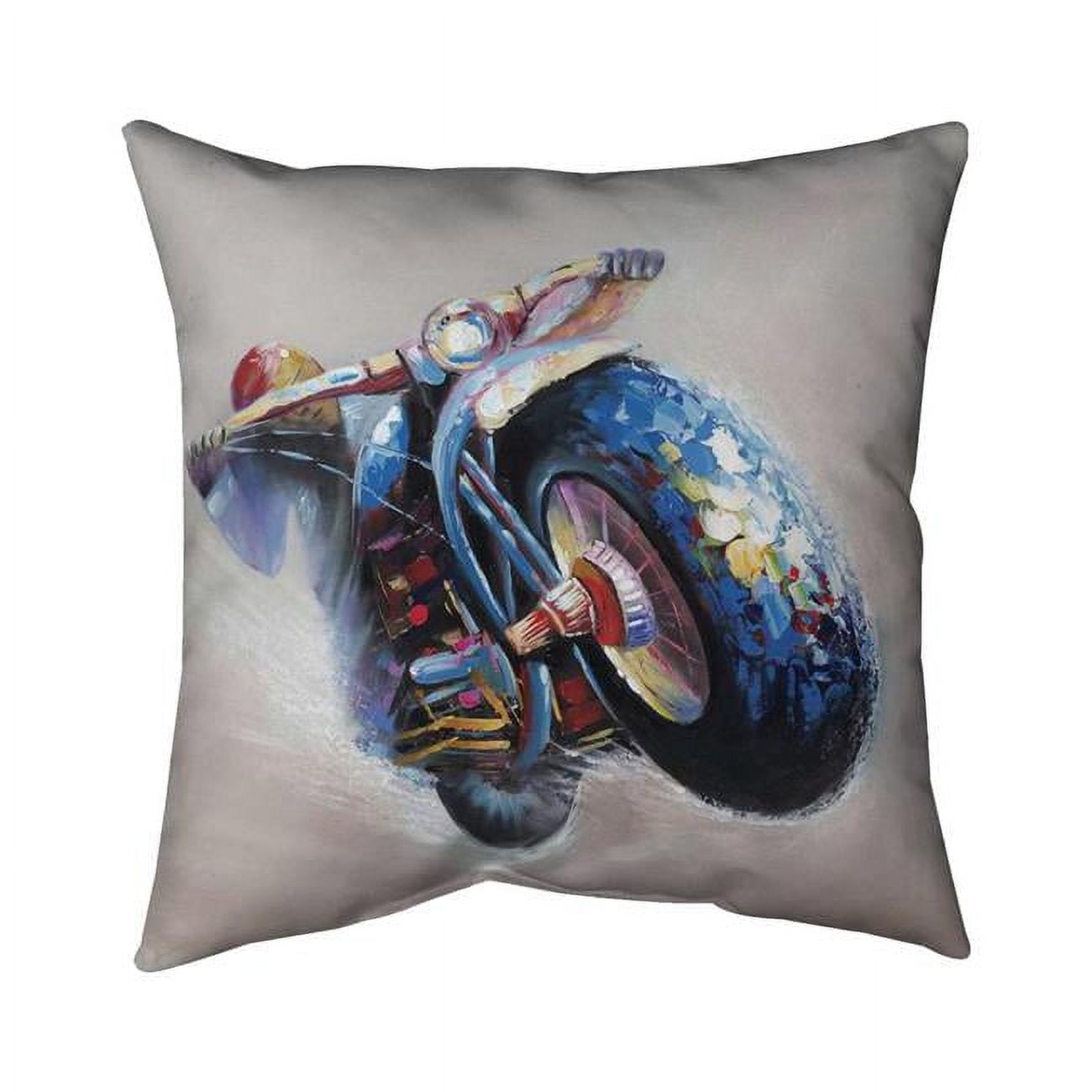 18 x 18 in. Motorcycle In Jump-Double Sided Print Indoor Pillow