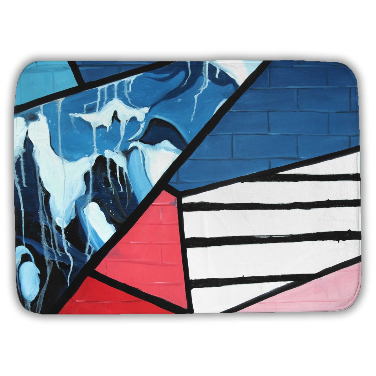 C1BM1724QEF4ZR 17 x 24 in. Diagonal Unity - Retro Office Bath Mat for Home Decor