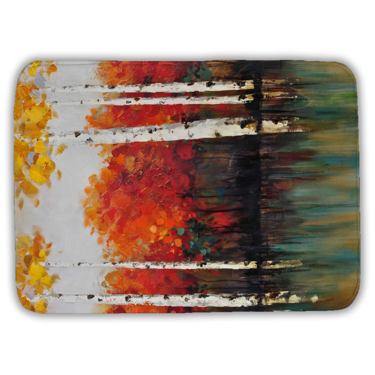 C1BM1724SG91NN 17 x 24 in. Birches by Fall - Seasons Trees Bath Mat for Home Decor