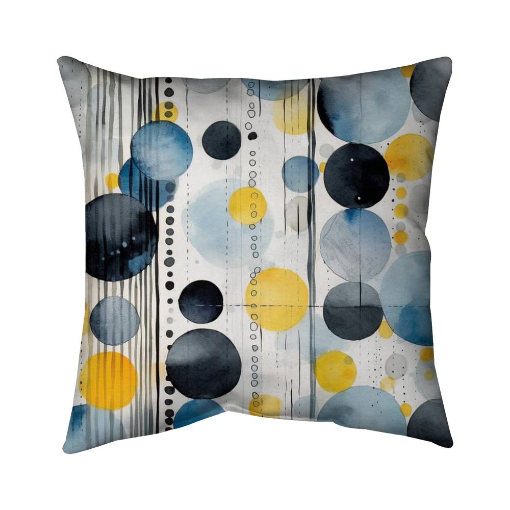 5543-2626-PA16 26 x 26 in. Oceanic Bubbles Classic Blue Abstract Poly Twill Throw