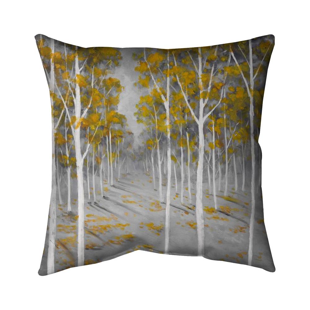 5543-2626-LA43 26 x 26 in. Birch Forest - Landscapes Trees Poly Twill Throw