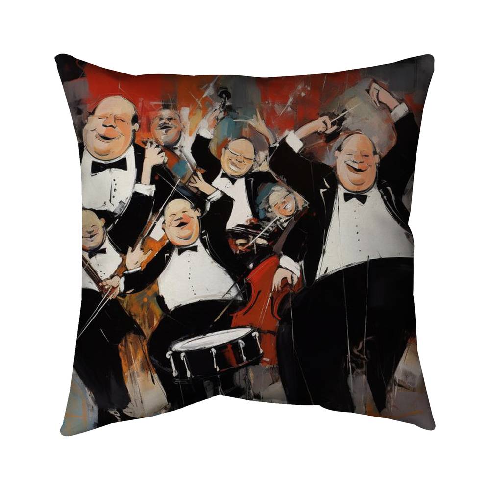 5543-2626-MU48 26 x 26 in. The Group - Minimalist Abstract Poly Twill Throw