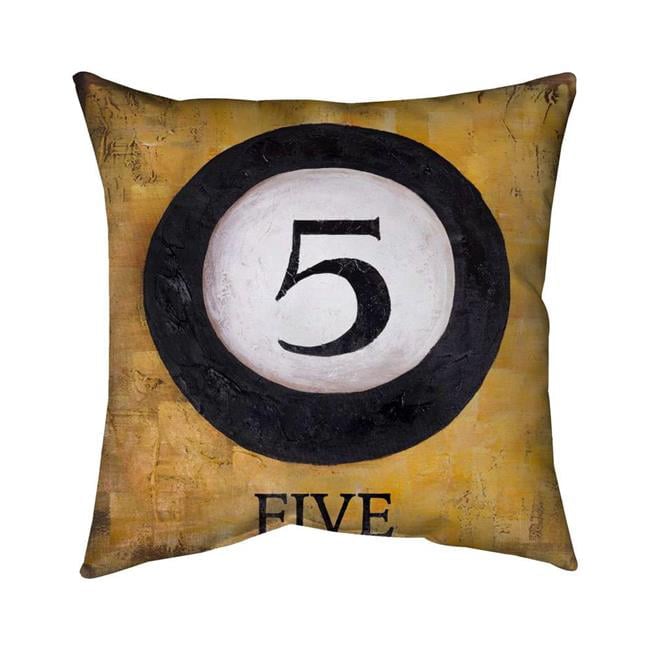 18 x 18 in. Billiard Ball No5-Double Sided Print Indoor Pillow