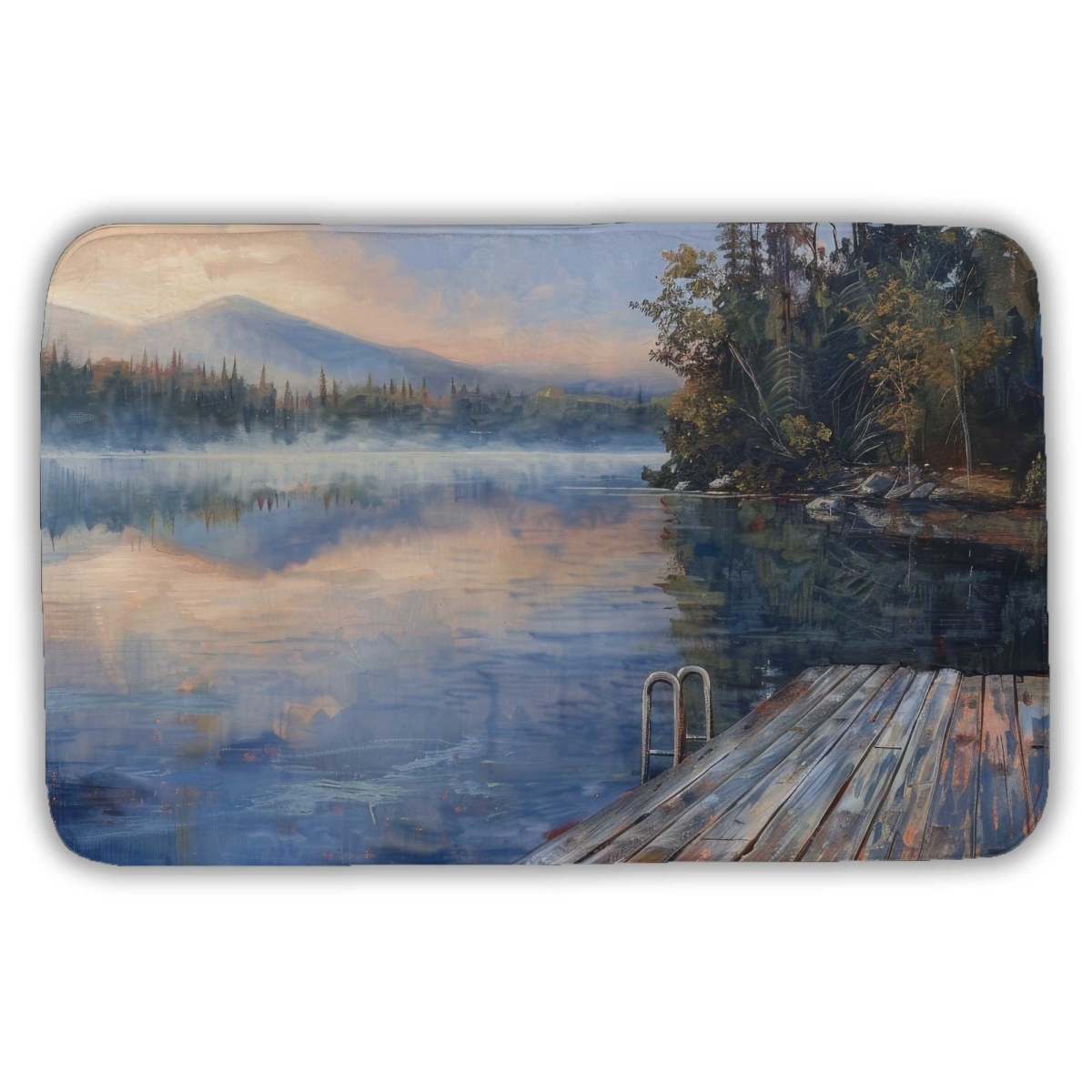 C1BM2134X6WRAN 21 x 34 in. Dock Blue Bath Mat - Stylish Home Decor Essential
