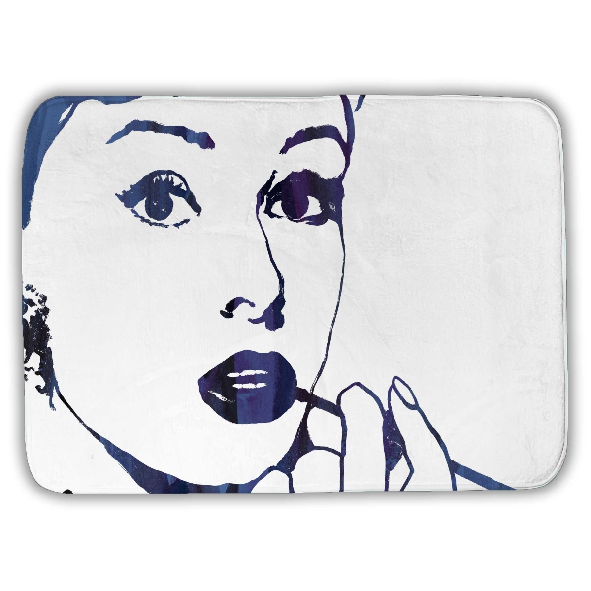 C1BM17249FSYSD 17 x 24 in. Audrey Hepburn Cigarillo Figurative Bath Mat - Home Decor