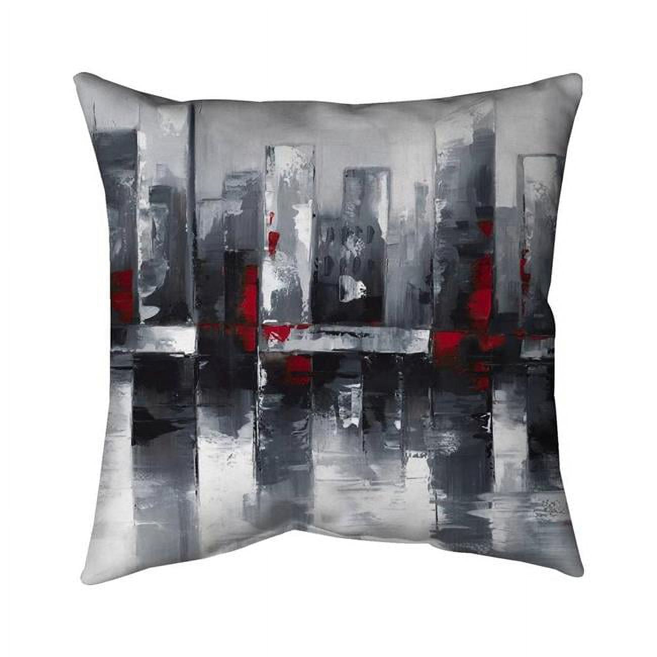 20 x 20 in. Abstract Cityscape-Double Sided Print Indoor Pillow
