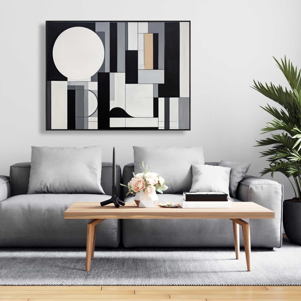 C1FC3648C320PW 36 x 48 in. Overload - Blue Illustrative Framed Canvas for Home Decor