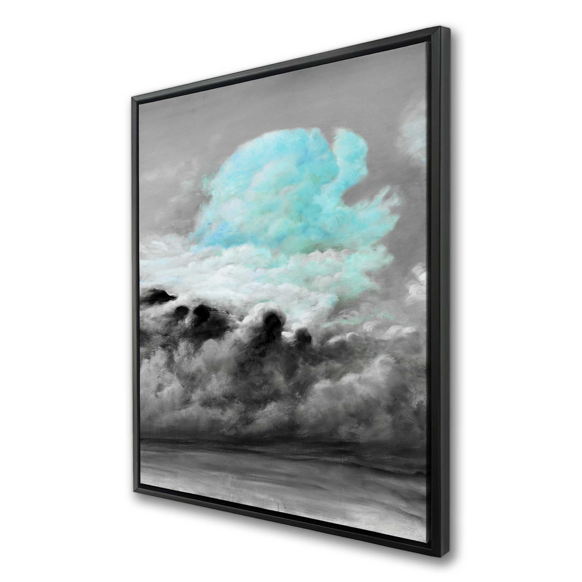 C1FC3648E8ARW3 36 x 48 in. Blue Clouds - Bedroom Shapes Framed Canvas Home Decor