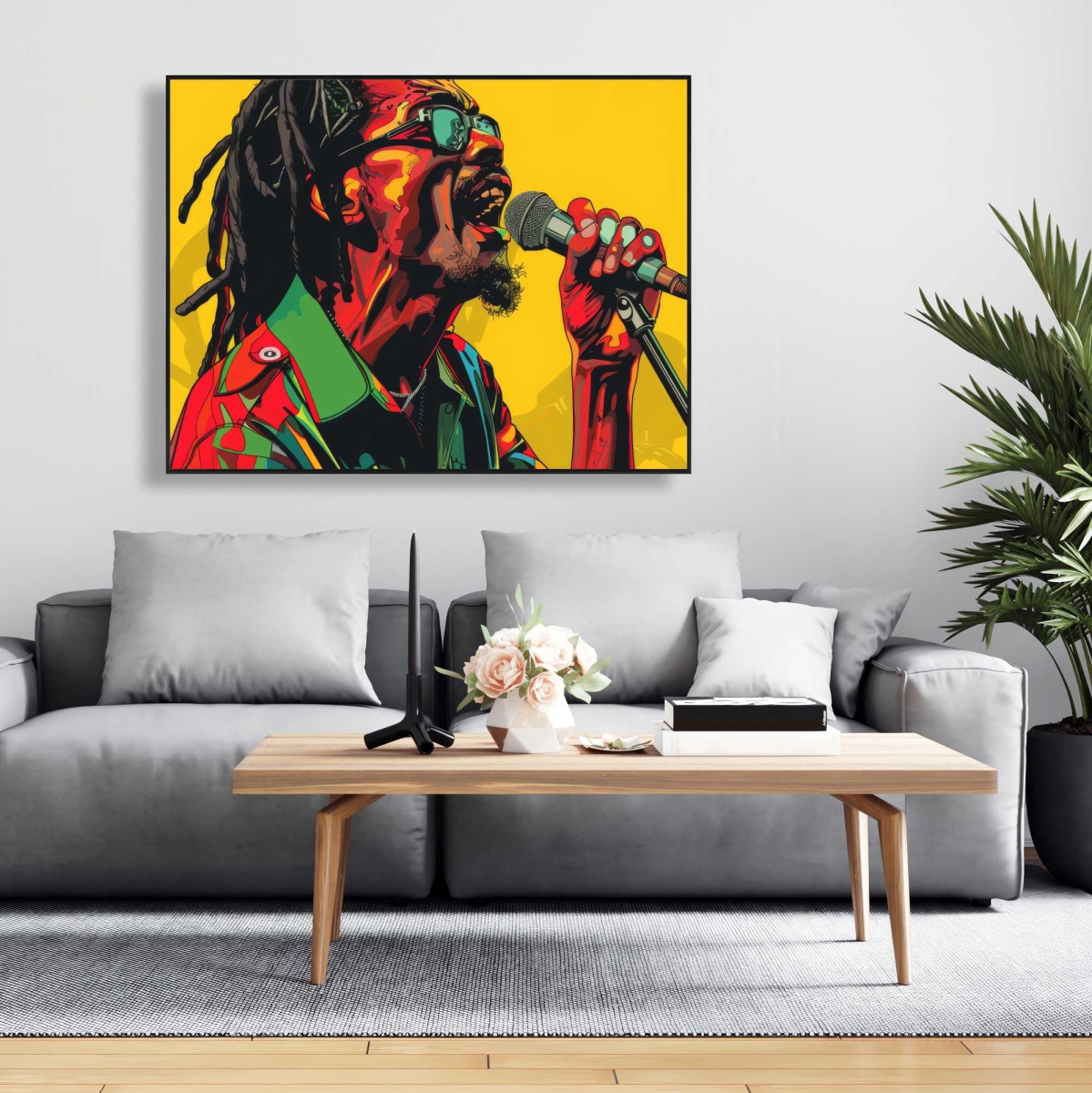 C1FC3648EQDJOU 36 x 48 in. Passion - Yellow Framed Canvas Art for Home Decor