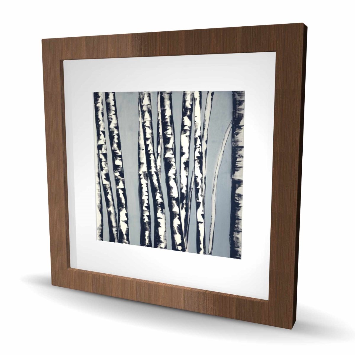C1FM1616S9VUXB 16 x 16 in. Abstract Birch Forest - Botanical Contemporary Framed Print Wall Art