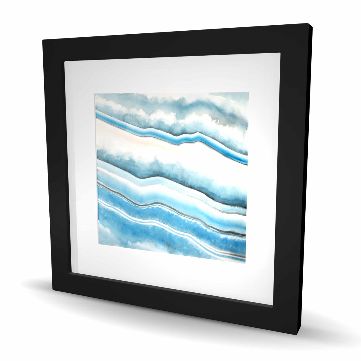 C1FM16168PI2TD 16 x 16 in. Textured Geode - Minerals Abstract Print Wall Art - Framed Home Decor