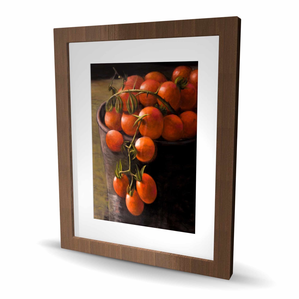 C1FM1620GVUR3N 16 x 20 in. Bucket of Cherry Tomatoes Wall Art - Framed Still Life Print for Home