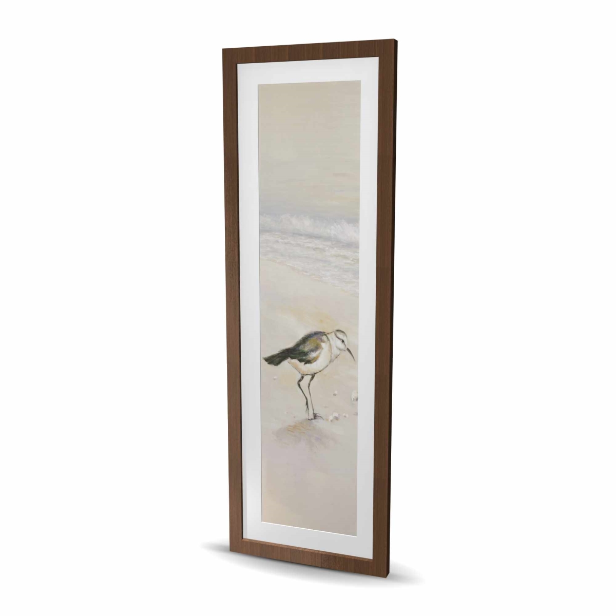 C1FM1648VBLZSP 16 x 48 in. Semipalmated Sandpiper On Beach Wall Art - Framed Matted Print Decor