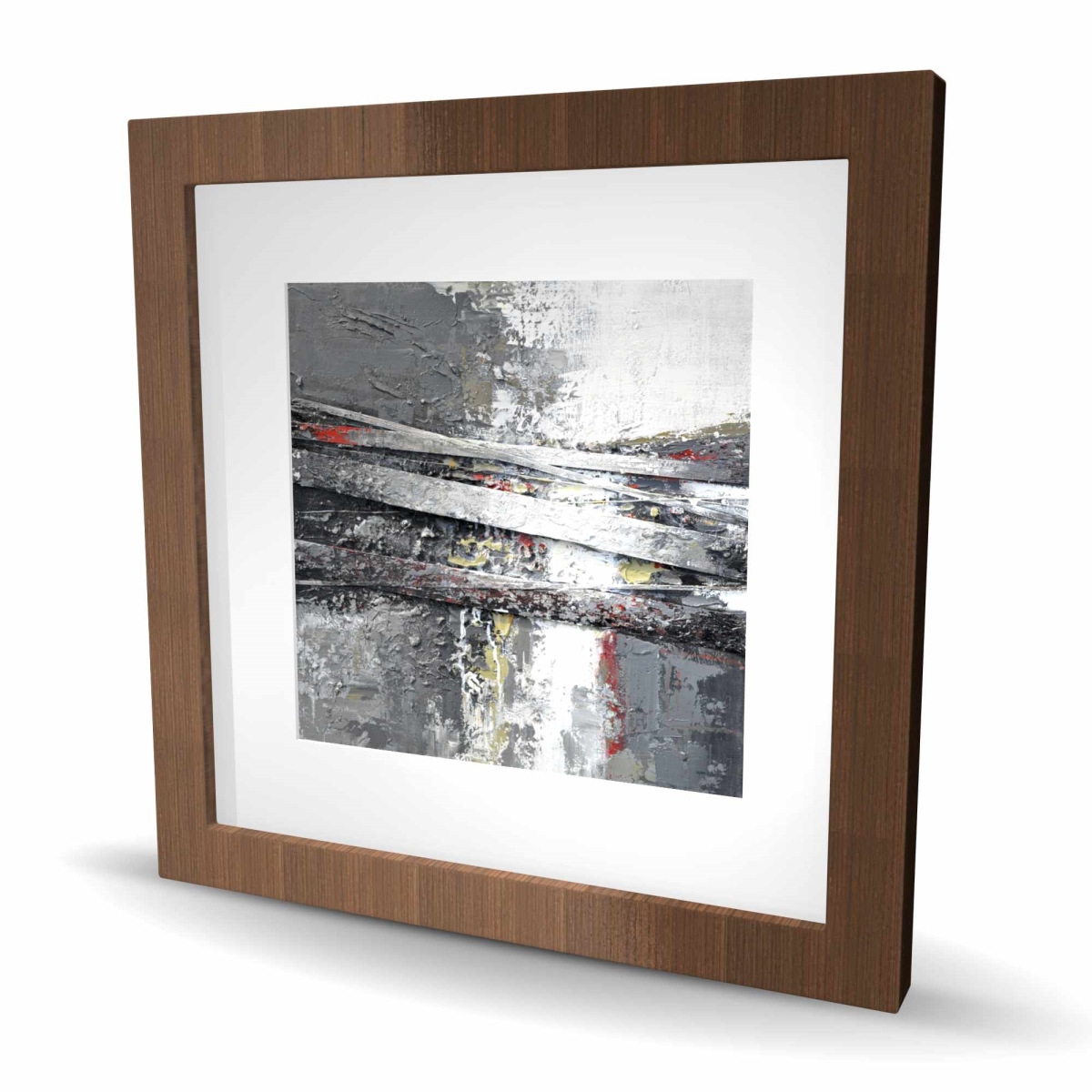 C1FM16163XVST7 Industrial & Texturized Abstract Stripes - Framed Print Wall Art - 16 x 16 in.