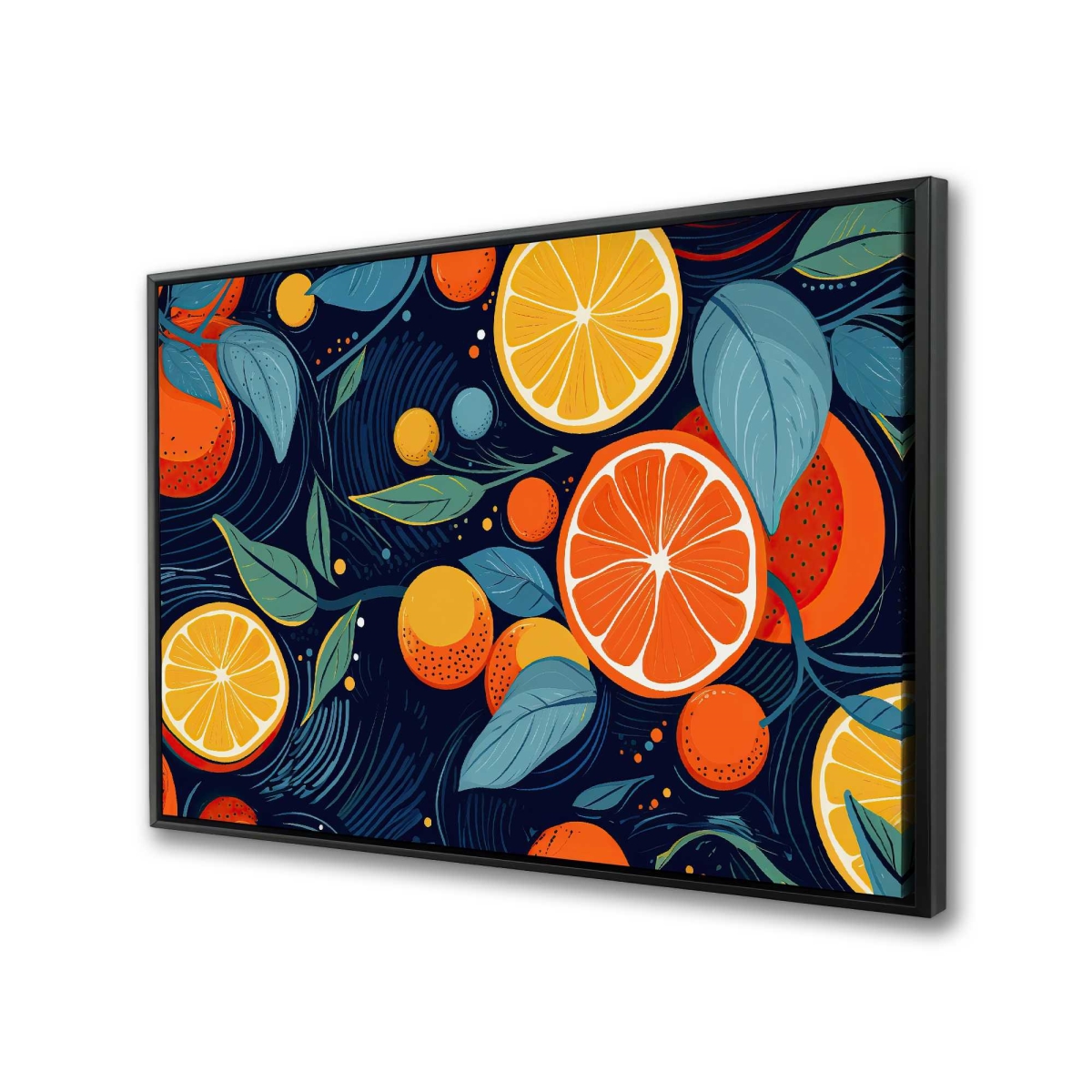 C1FC24366AJ7JG 24 x 36 in. Floating Citrus - Yellow Framed Canvas for Home Decor