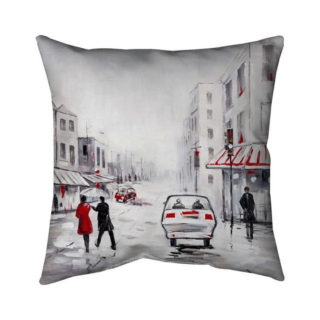 20 x 20 in. Peaceful Street Scene-Double Sided Print Indoor Pillow