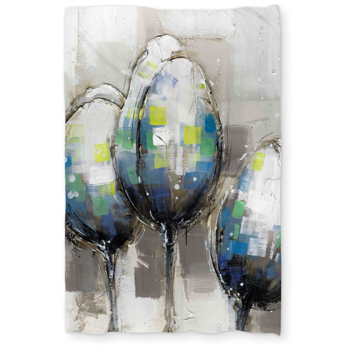 C1DCTXLWF3A6UP Three Abstract Tulips - Industrial Botanical Twin Size Extra Long Duvet Cover