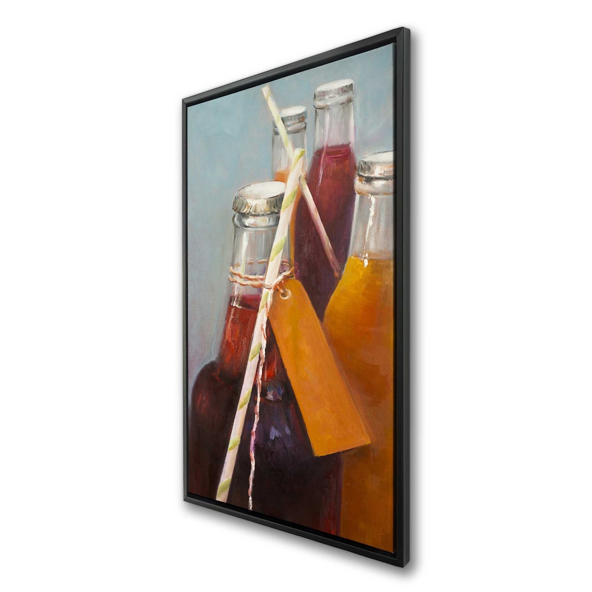C1FC24488XLJIA 24 x 48 in. Summer Drinks - Kitchen Object Framed Canvas for Home Decor