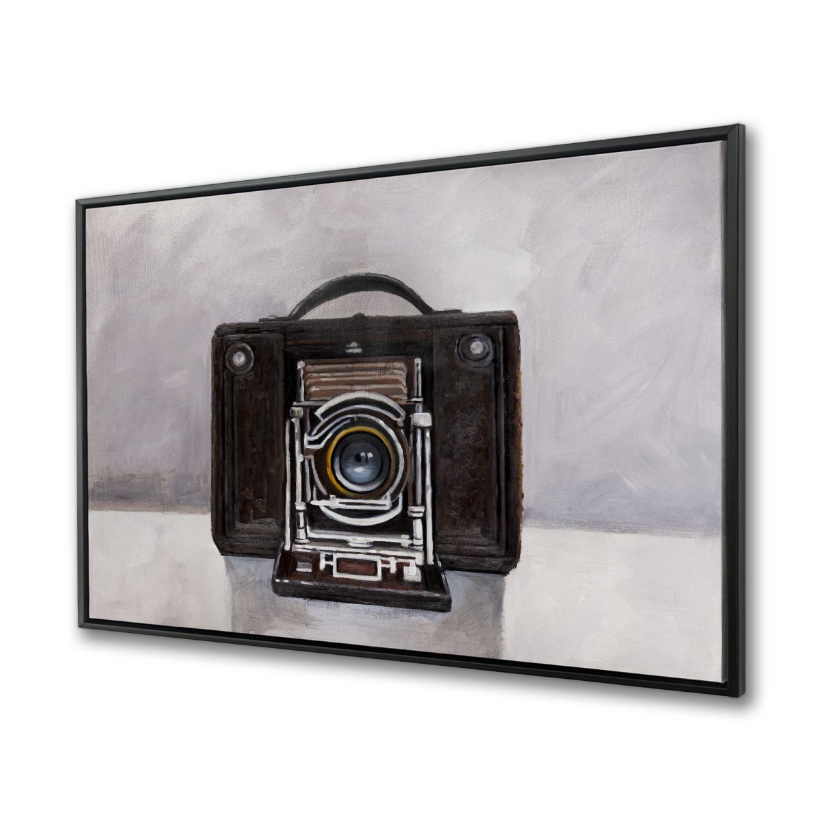 C1FC36483BGTU7 36 x 48 in. Old Camera - Bedroom Gray Framed Canvas for Home Decor
