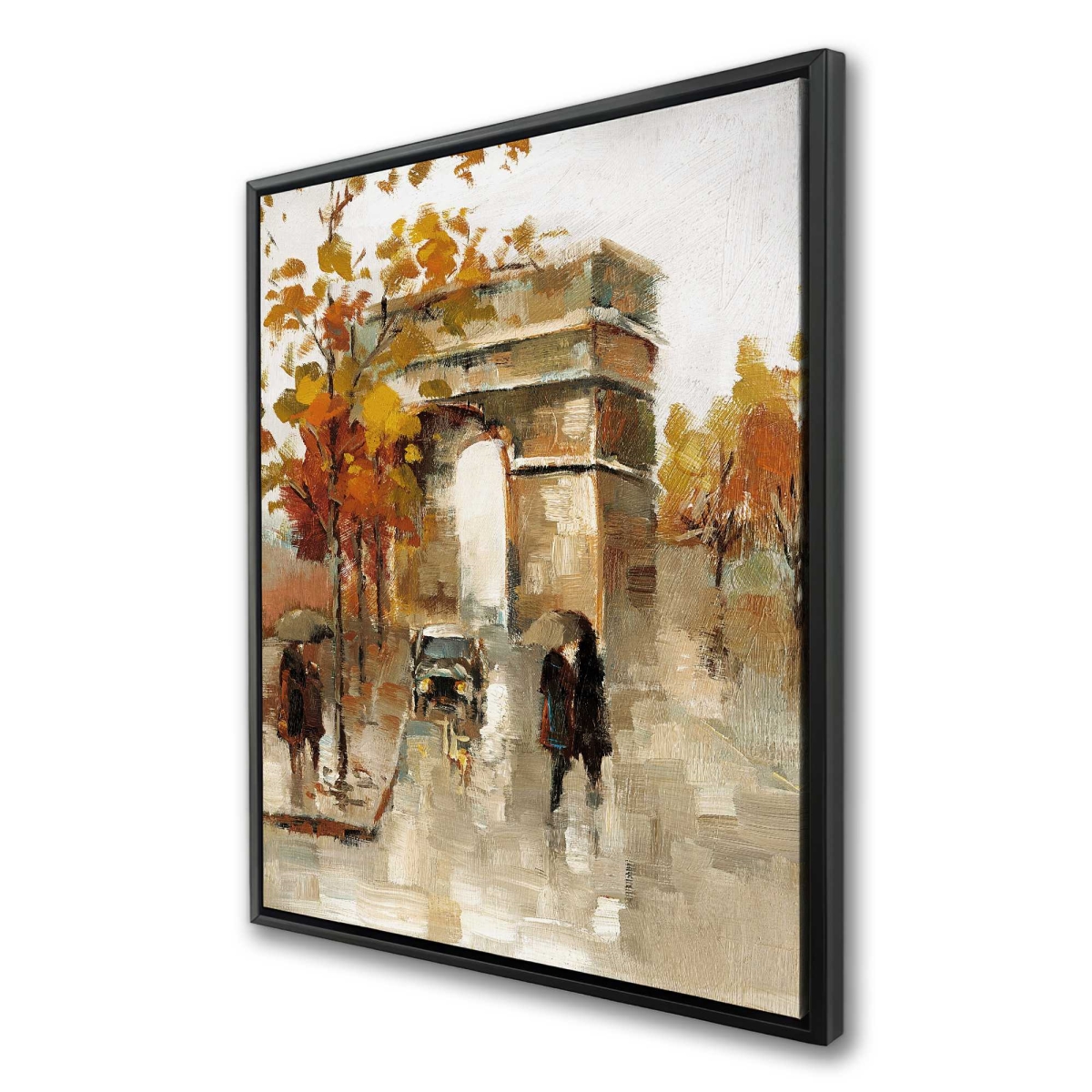 C1FC3648HP4L21 36 x 48 in. Arc De Triomphe in Autumn - Beige Trees Framed Canvas Decor
