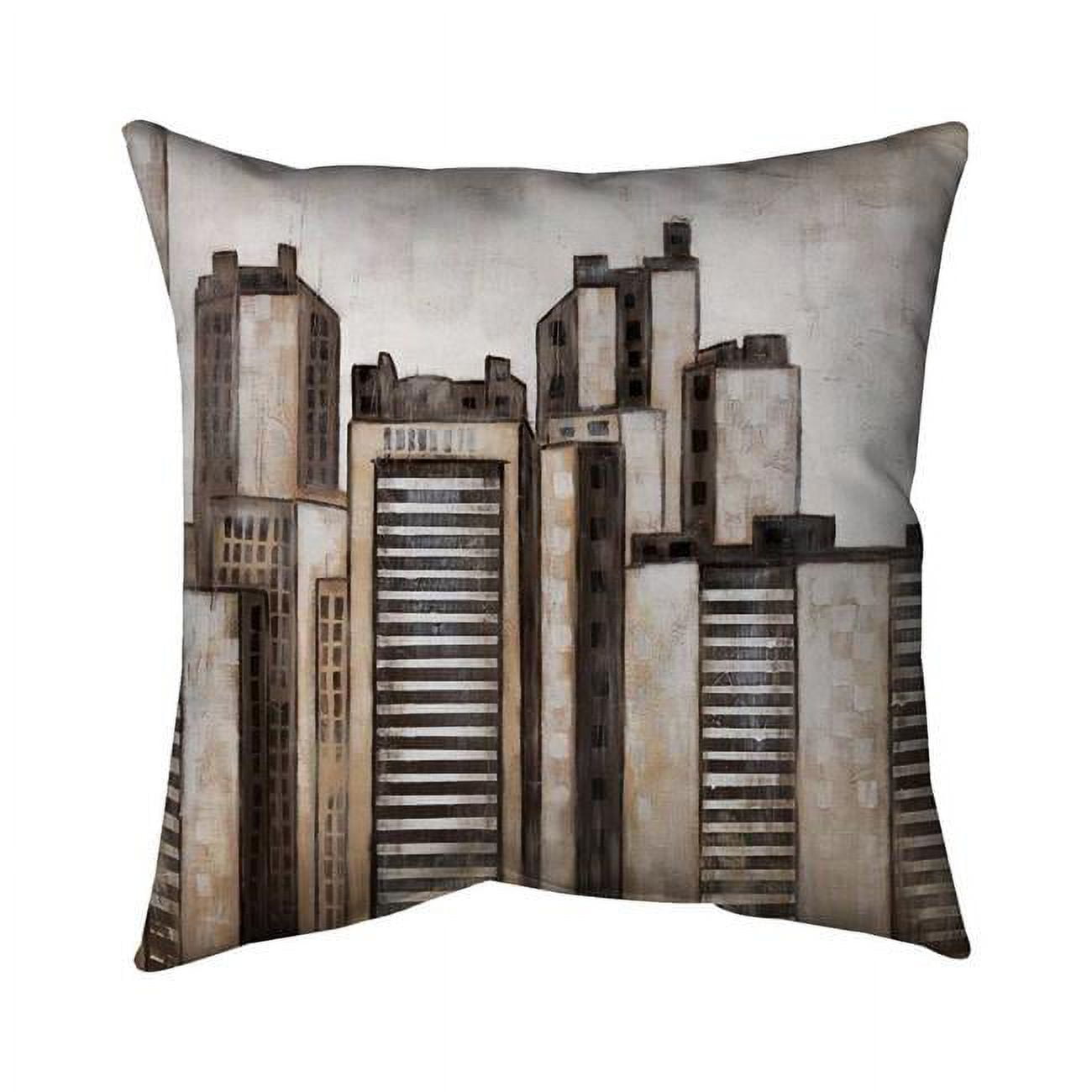 20 x 20 in. Striped Skyscrapers-Double Sided Print Indoor Pillow
