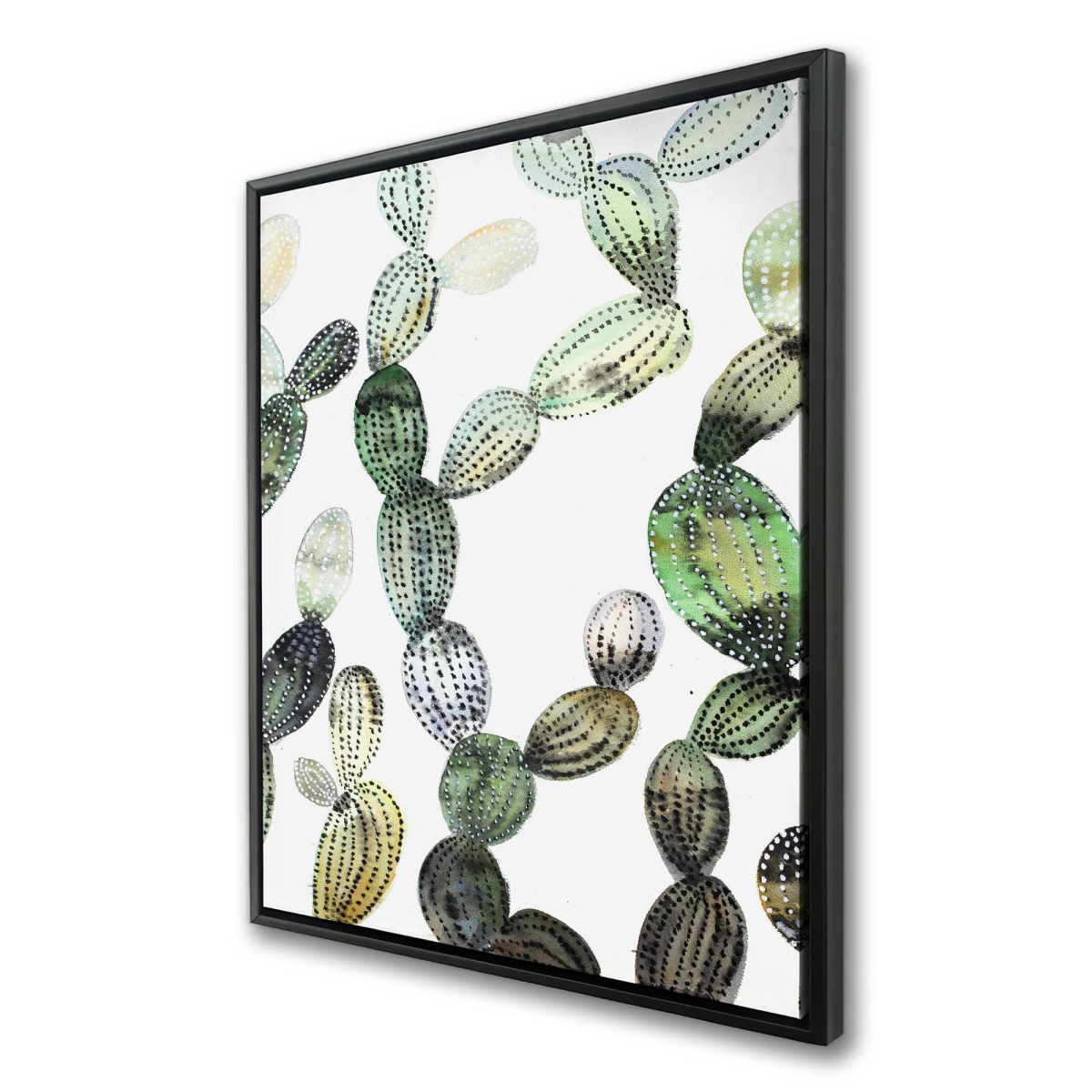 C1FC3648K22P8V 36 x 48 in. Pattern Opuntia Cactus - Botanical Framed Canvas Decor