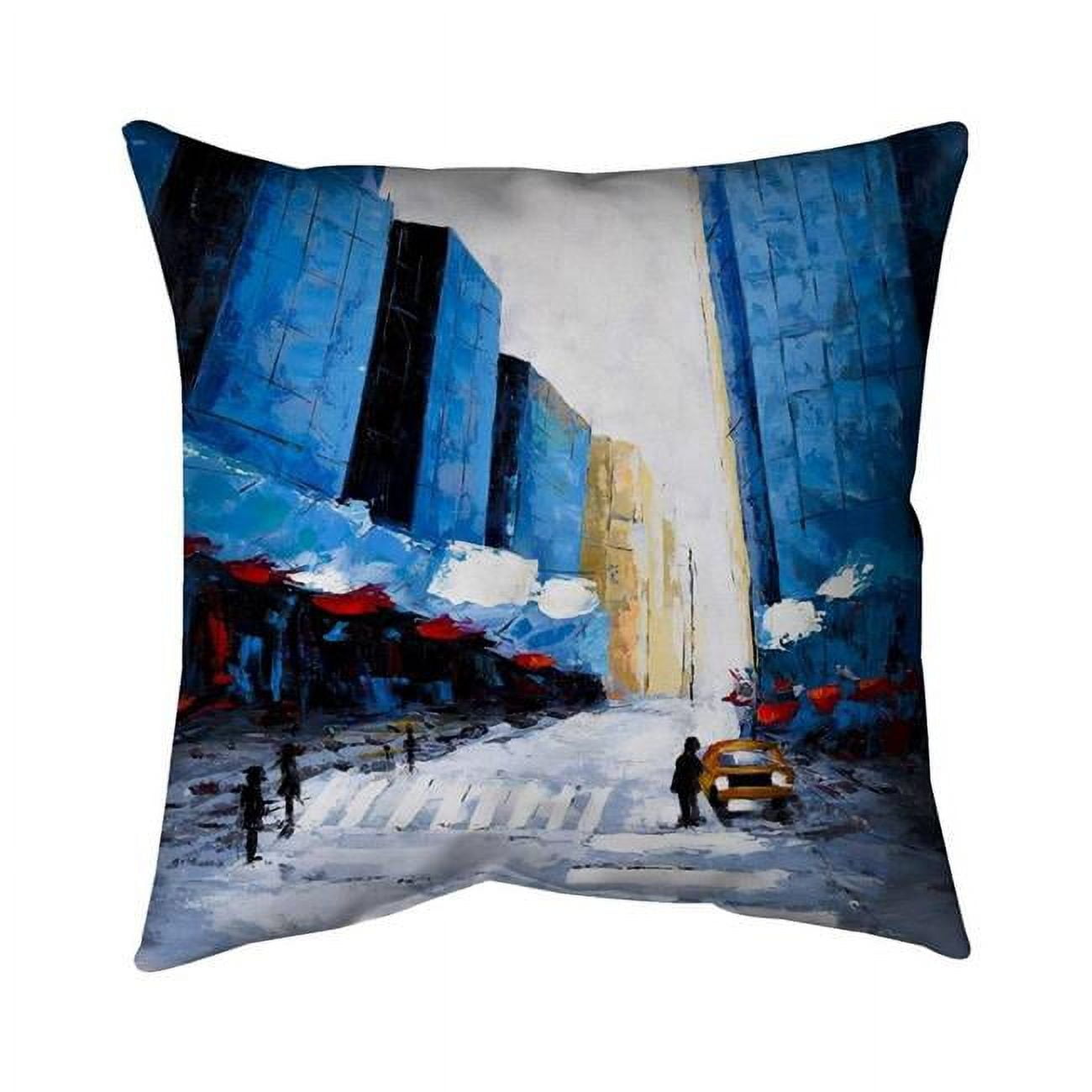 20 x 20 in. Blue Buildings-Double Sided Print Indoor Pillow