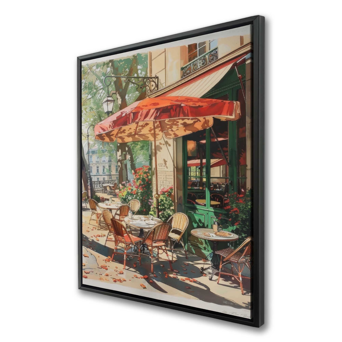 C1FC36486QL7JF 36 x 48 in. Sunshade Beige Framed Canvas - Elegant Home Decor Accent