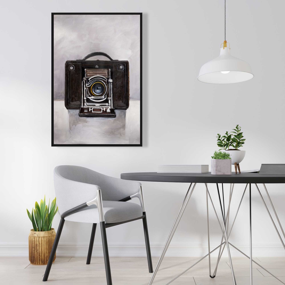 C1FC243621ID2Q 24 x 36 in. Old Camera - Brown Miscellaneous Framed Canvas