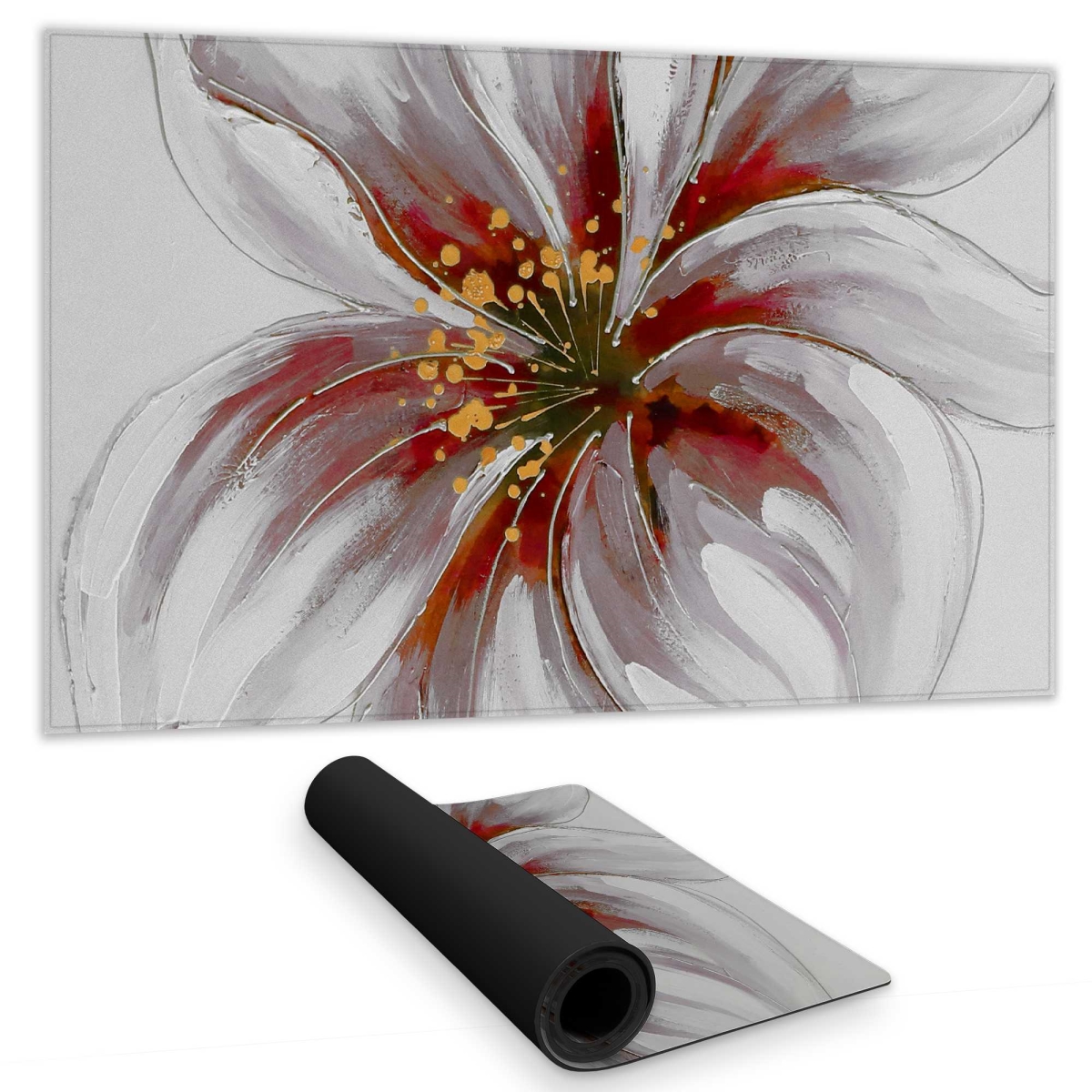 C1DM1424R6W3D7 14 x 24 in. Resplendent Pink Orchid - Floral Gaming Desk Mat for Home Decor