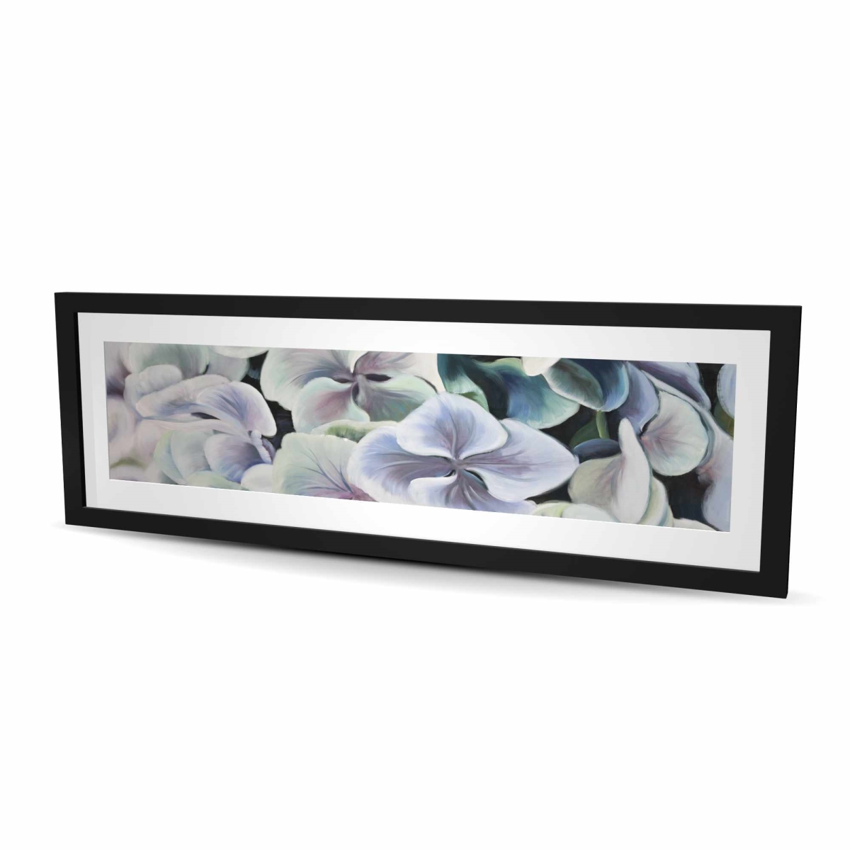C1FM1648SYXM91 16 x 48 in. Colorful Hydrangea Flowers Print Wall Art - Rustic Framed Home Decor