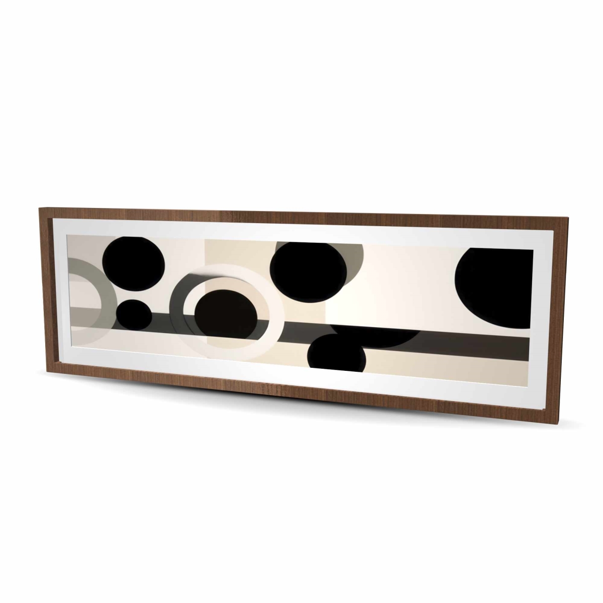 C1FM20607M1Q72 20 x 60 in. Grouped - Shapes Patterns Framed Matted Print Wall Art - Home Decor