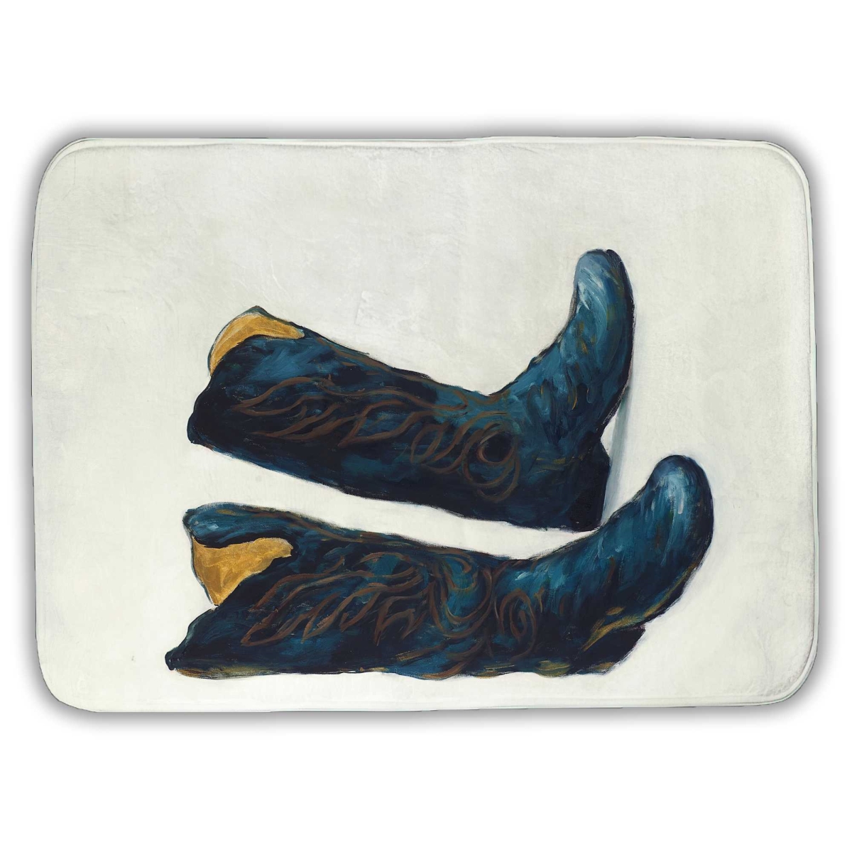 C1BM1724Z6R7VX 17 x 24 in. Leather Cowboy Boots - Still Life Bedroom Bath Mat