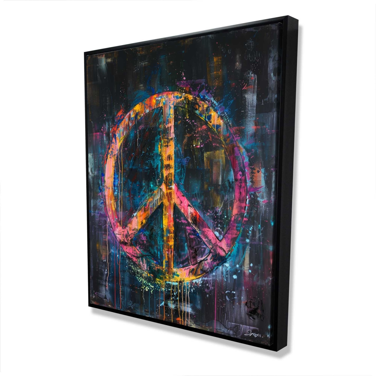 C1FC4860V1UKVM 48 x 60 in. Making Peace - Purple Framed Canvas for Home Decor