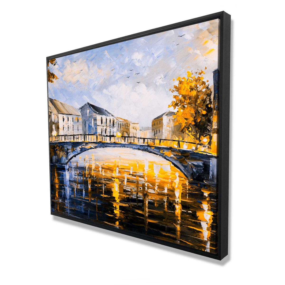 C1FC4860E9AP20 48 x 60 in. Bridge by A Sunny Day - Framed Canvas for Home Decor