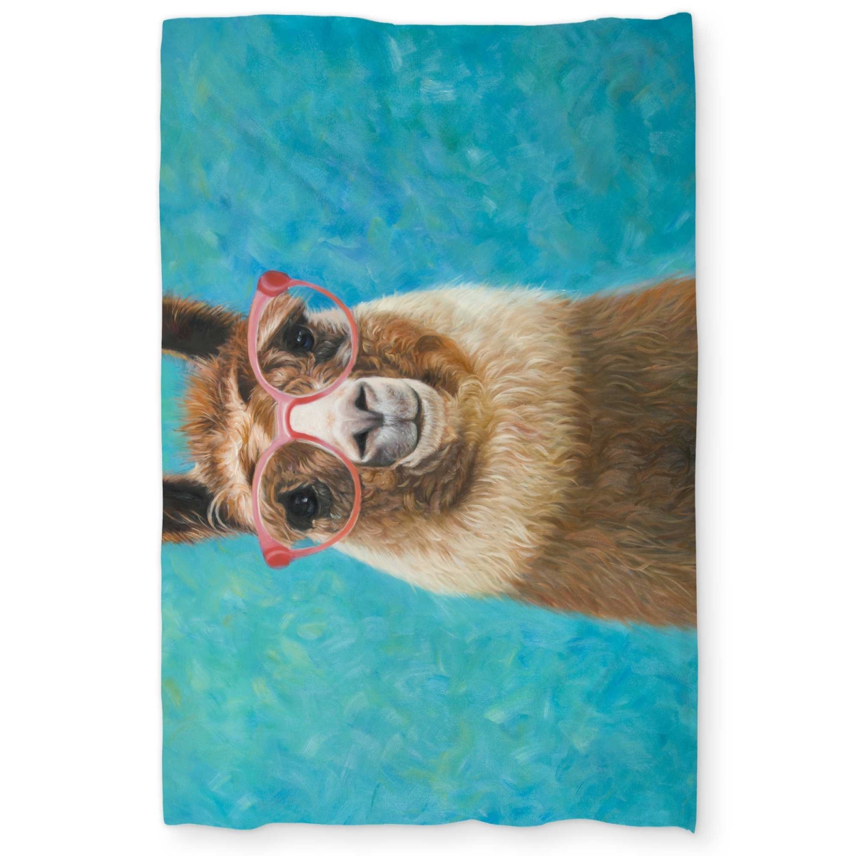 C1DCTXLWWXNFOD Lovable Llama Brown Retro Twin Size Extra Long Duvet Cover - Decor Essentials