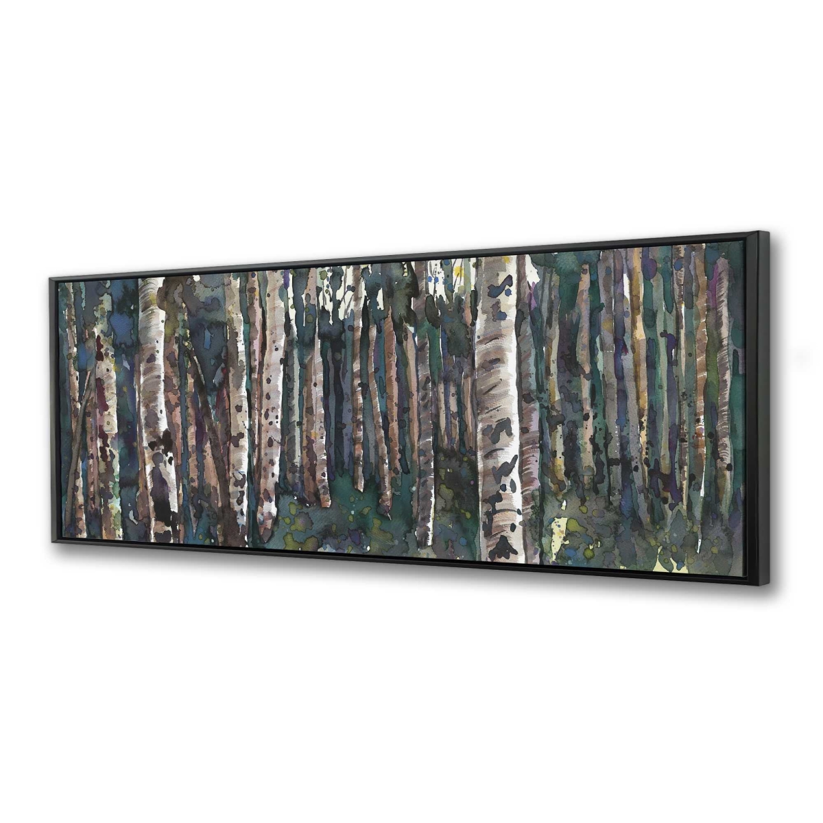 C1FC1648K6ZCA3 16 x 48 in. Birches - Seasons Leaves Framed Canvas for Home Decor