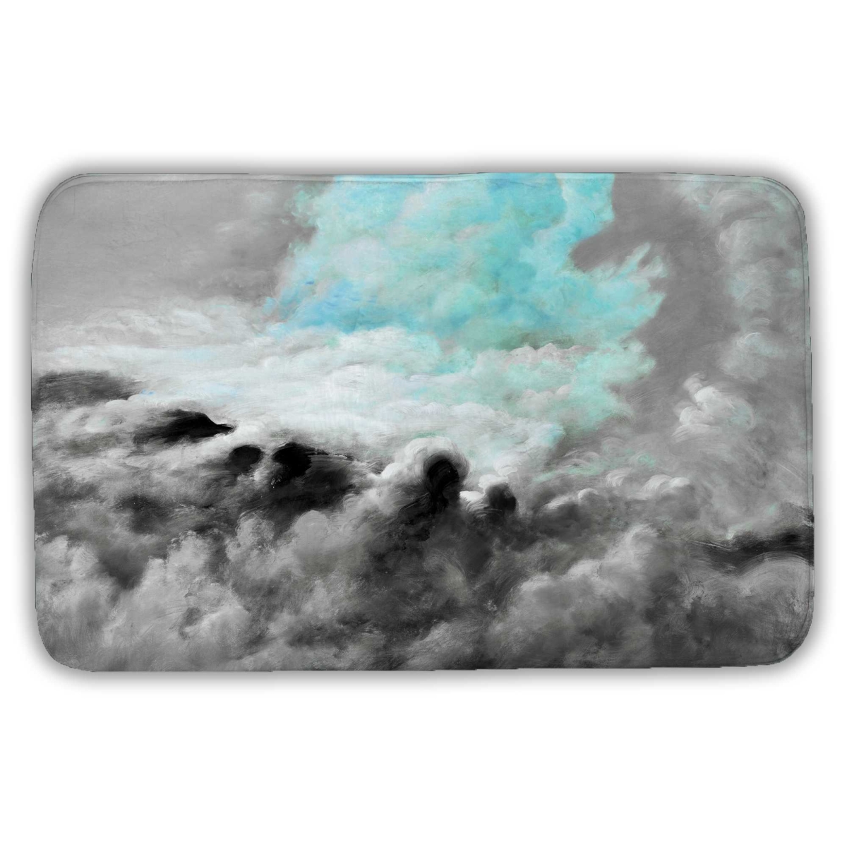 C1BM2134LF097K 21 x 34 in. Blue Clouds Bath Mat - Stylish Bathroom Decor for Home