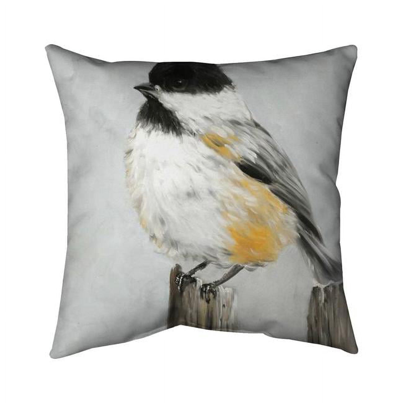 18 x 18 in. Coal Tit Bird-Double Sided Print Indoor Pillow