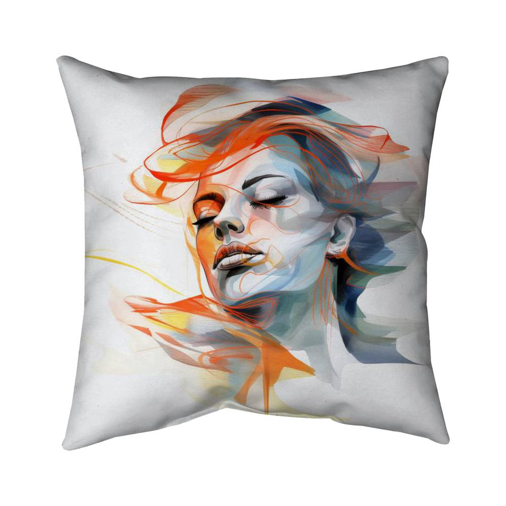 5543-2020-FI98 20 x 20 in. Beauty Waves - Figurative Red Poly Twill Throw