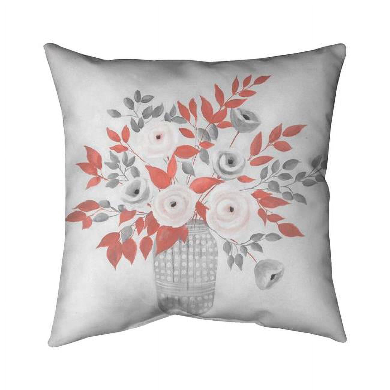 20 x 20 in. Flower Illustration-Double Sided Print Indoor Pillow