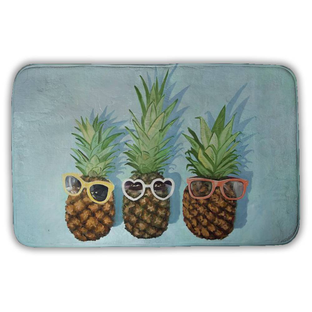5930-2134-GA120 21 x 34 in. Summer Pineapples Kitchen Bath Mat - Home Decor Accent