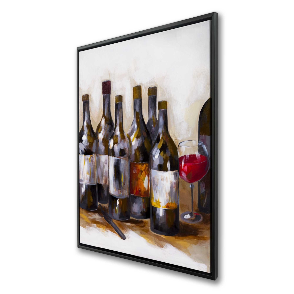 C1FC24369CUHW1 24 x 36 in. Red Wine - Gray Object Framed Canvas for Home Decor