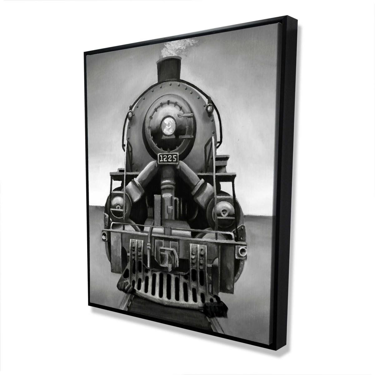 C1FC4860E0RPYF 48 x 60 in. Black & White Train Canvas - Living Room Transportation