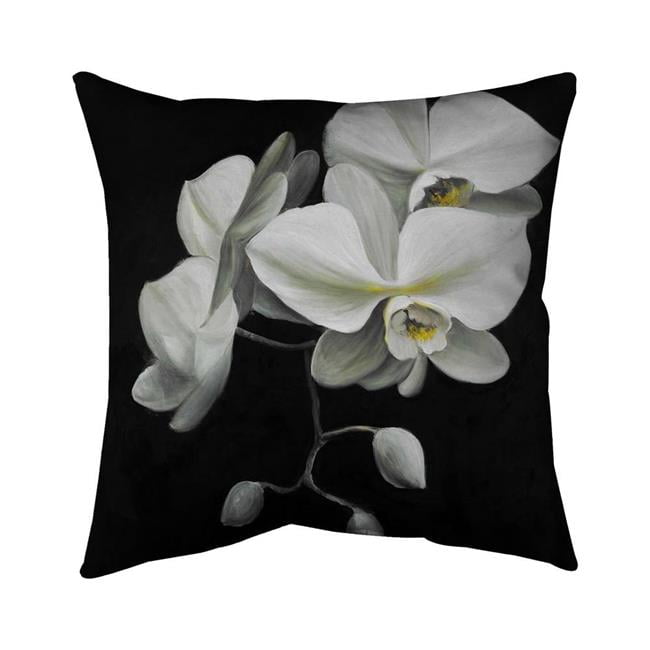 20 x 20 in. White Orchids-Double Sided Print Indoor Pillow