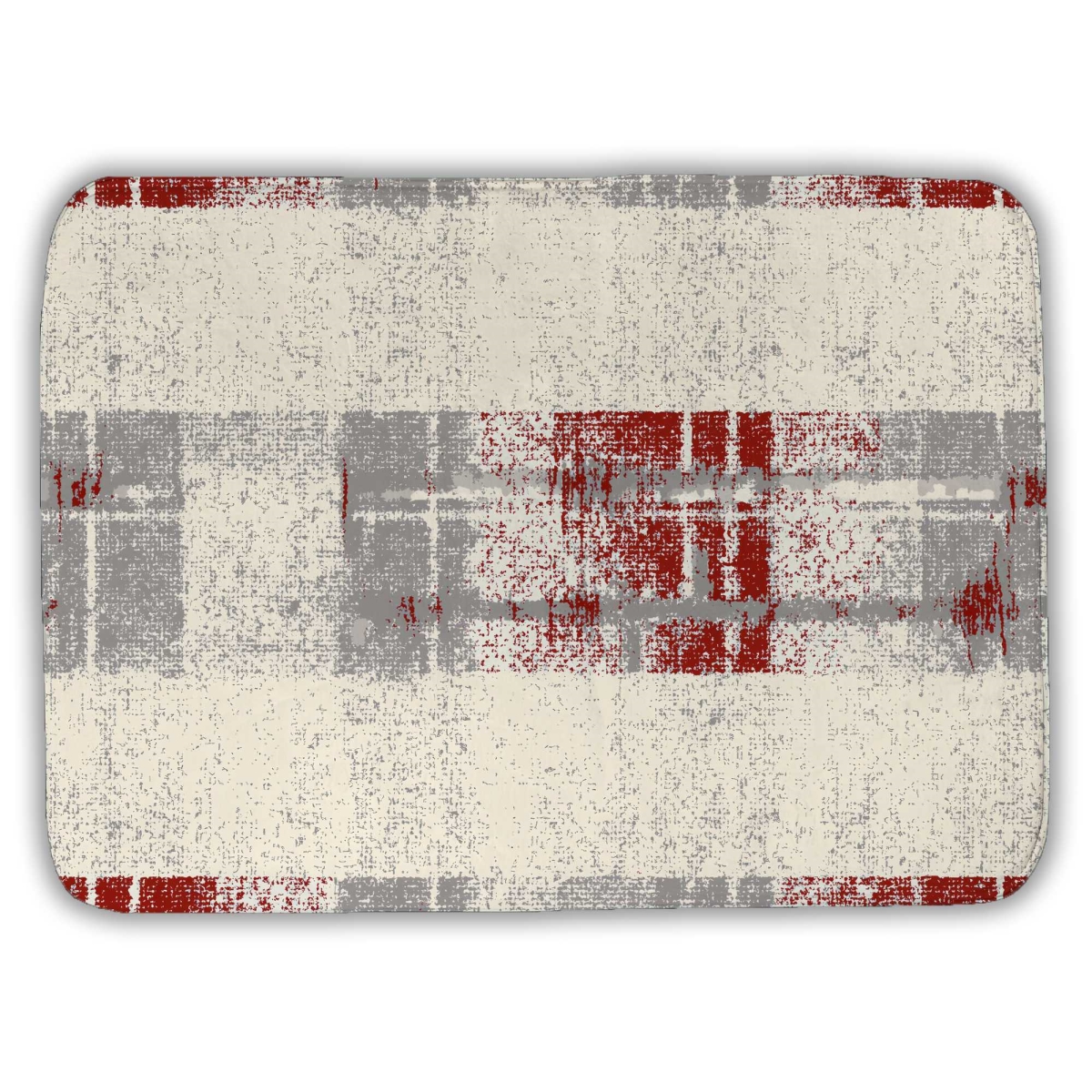 C1BM17242T4MPH 17 x 24 in. Grunge Red Pattern - Turquoise Bath Mat for Home Decor