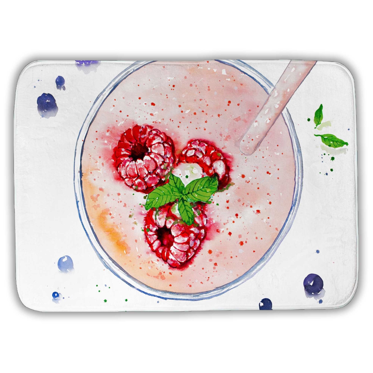 C1BM17244WRNVC 17 x 24 in. Strawberry & Raspberry Smoothie Bath Mat - Kitchen Decor